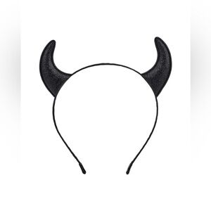 Black Devil Horn Headband